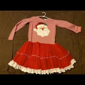Girls striped Santa dress 🎅🏻